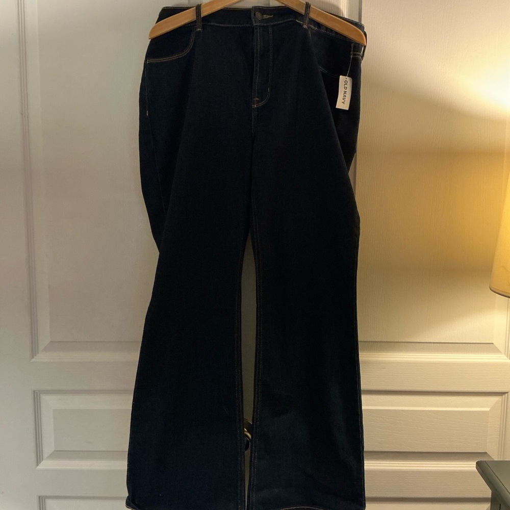 Old Navy Wow Dark Indigo High Rise Flare Jeans